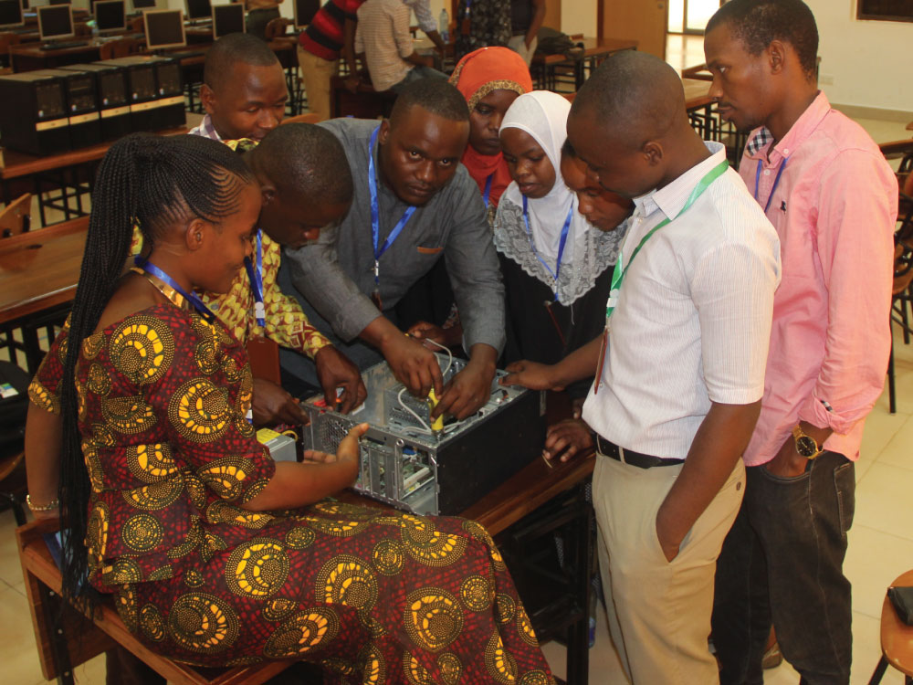 Training teachers on ICT Program at UDOM